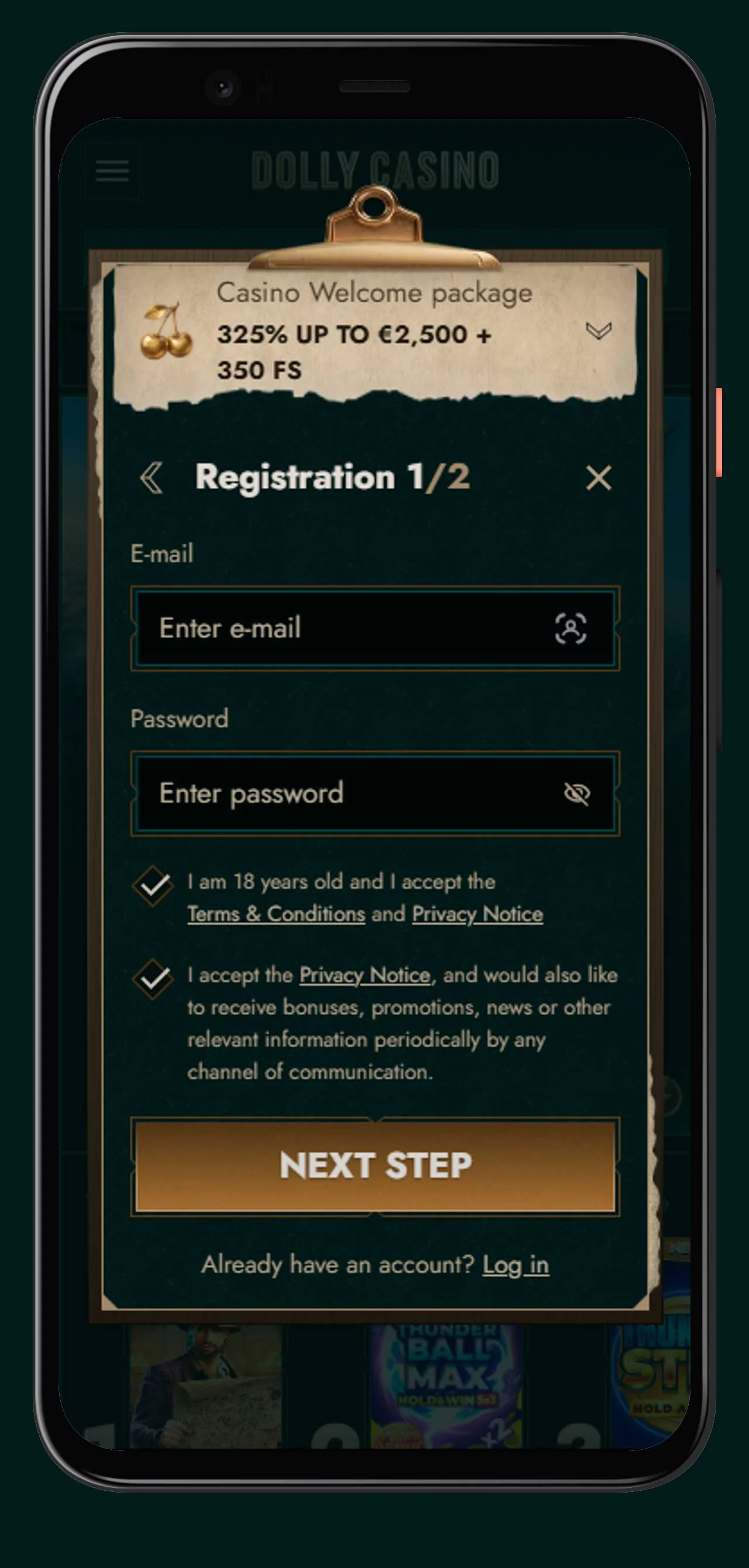 mobile Registrierung dolly casino
